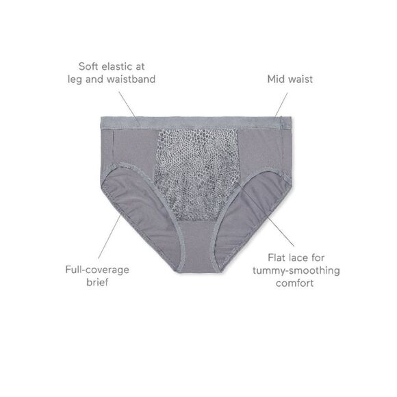 Micro Hi-Cut Tummy Smoothing Panties Underwear Briefs 3-pack Size 6 M - Picture 6 of 6